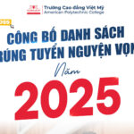 Danh sách thí sinh trúng tuyển nguyện vọng đợt 1 cùng trường Cao đẳng Việt Mỹ